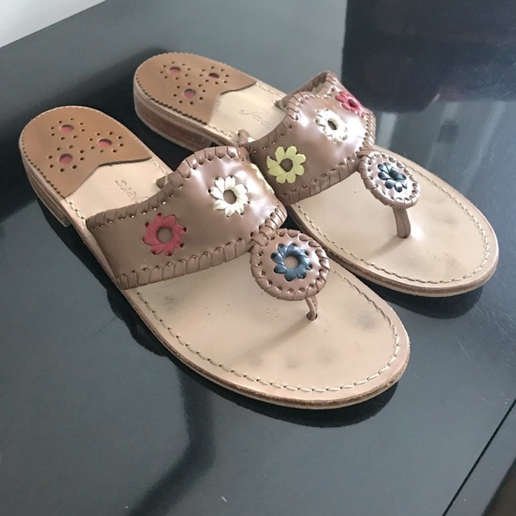 JACK ROGERS Bianca Sandals in Cognac/Multi - Picture 3 of 10